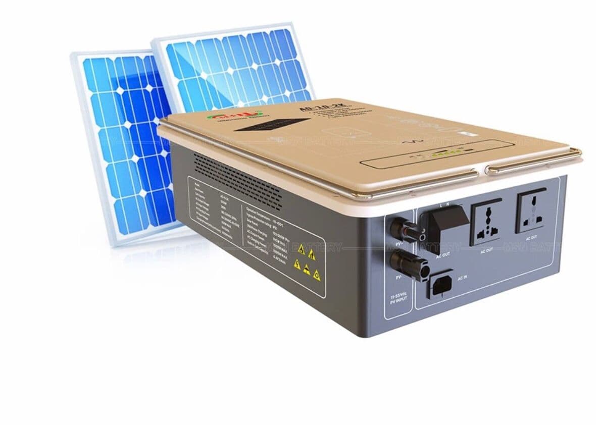 1000W/2000kWh solar generator with two panels